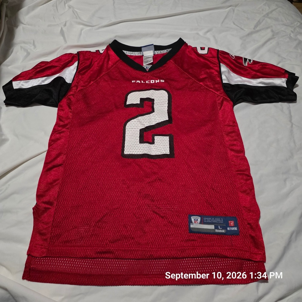 Reebok Matt Ryan Atlanta Falcons NFL Jersey Youth Large Red Black Number 2